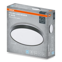 CEILING LUXO BLACK SENSOR ? 38 cm 24W 6500K IP20 BLACK OSRAM 4099854651359