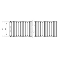 Ohebná trubka PE LPE-2 pr. 42,2 mm, 11422, 125N/5cm, bílá KOPOS 2336/LPE-2_H50