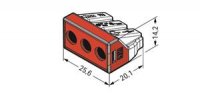 Spojovací krabicová svorka, 3x 2,5-6mm2 (CYA) WAGO 773-173