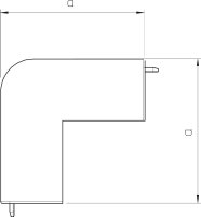 OBO WDK HA25040GR Kryt vnějšího rohu pro kanál WDK 25x40mm kamenná šeď