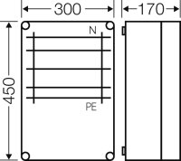 Sběrnicová skříň Mi 300x450mm, 630 A 5pól IP65 HENSEL MI 6356