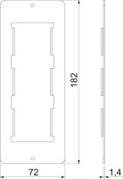 OBO AP MT5 10 Kryt k 3x Modul 45 182x72,5mm Ocel St