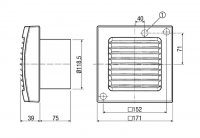 Maico 0084.0006 ECA 120 nástěnný axiální ventilátor DN 120