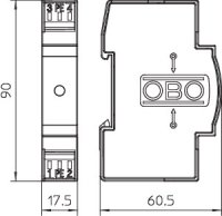 OBO VF230-AC/DC Svodič přepětí, typ 3, 2P,pro MaR, 230V AC