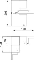 OBO GS-AI70210RW Vnitřní roh, pro kanál Rapid 80, 70x210mm, čistě bílá Ocel