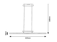 Yordana LED 27W IP20 3000K saténový chrom RABALUX 5280