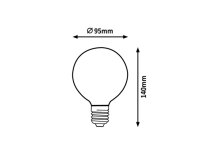 Světelný zdroj Filament bulb LED E27 G95 12W 2000lm 3000K RABALUX 1938