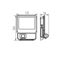 Reflektor LED s čidlem IQ-LED FL-20W-NW-SE KANLUX 33886