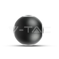 4W LED Wall Light Black Body Round 4000K