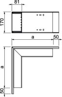 Vnější roh OBO WDK A80170GR pro kanál WDK 250x170x80 kamenná šeď