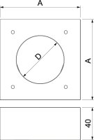 OBO KAD-10040 Rozbočný díl pro kanály PYROLINE Con 100x100x40 šedá