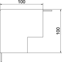 Vnější roh OBO AXM AE11065 blc LEH 130x110x130 čistě bílá