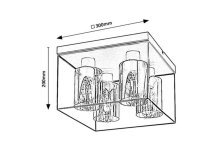 CHADWICK E27 4x 25W IP20 černá RABALUX 71034