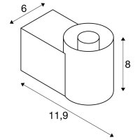 SLV VARYT, nástěnné světlo pro povrchovou montáž, kulaté, 1x max. 6W, E14, černé