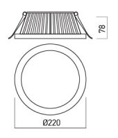 XCLASS REC. FITTING 40W 900mA 33-40V DC