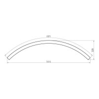 XFREE M CURVED DALI 1000mm 90dgr SUSP. L