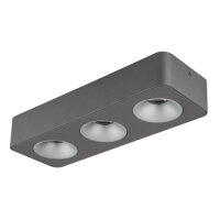 HANGARAU LED reflektor, hliník šedý tmav