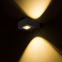 KORSO II nástěnná černý elox 230V LED 2x3W 120° IP54 3000K RENDL R12832
