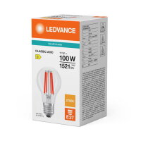 LED CLASSIC A V 11W 827 Clear E27 LEDVANCE 4099854476556