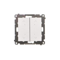 Spínač žaluziový 2 násobný (přístroj s krytem), elektronický hliníková matná