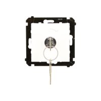 Spínač jednopólový na klíč, 2 polohový, řazení 0-1, 5 A / 250 V~ bílá matná