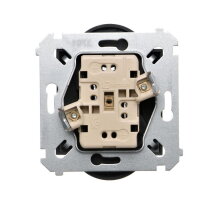 dvojitá silová zásuvka s uzemněním a clonkami - pro rámečky NATURE černá matná