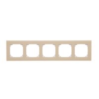 Rámeček 5 násobný, skleněný krémové matné sklo KONTAKT SIMON TRN5/171