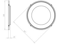 Přední kryt, HaloX 250, průměr 190 mm, do betonu KAISER 1283-62