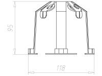 Distanční adaptér na světla po zavěšený d68-80mm,do dutých stěn KAISER 9310-10