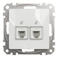 Sedna D/E Telefonní zásuvka 2xRJ11, Bílá SCHNEIDER SDD111492