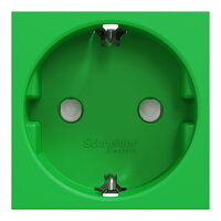 Zásuvka SCHUKO NOVÁ UNICA 2P+E 250V/16A, clonky, šroubová, Zelená