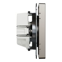 Zásuvka Merten D-Life 250V/16A bezšroubová Stainless Steel MTN2500-6036