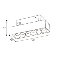 Lištové svítidlo MAGLASER III 12, W 6W 2700K/3300K/4000K UGR bílá LED2 6482071