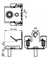 Britclips FU12,5 M6x9 8-12,5mm