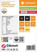 BULKHEAD ROUND ZIGBEE RD ZB 300 P 17W 830 BK LEDVANCE 4099854800498