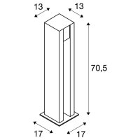 ARROCK stojanova ctvercova granit 230V GU10 LED 4W SLV 231440