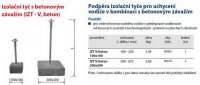 Podpěra izolační tyče IZT V/200/200 beton Kovoblesk 30519