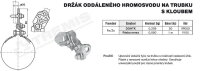 Držák oddál.hrom.na trubku s kloubem DOHTK (FeZn) TREMIS VP050