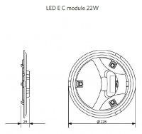 LED E C module 22W DIM 2700K Clio CT