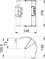 Vnější roh OBO GK-AH70170RW pro kanál Rapid 80 variabilní 70x170mm čistě bílá