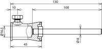 Upevňovací adaptér D 16mm přímý, odlitek Zn/nerez pro DEHNiso 106340