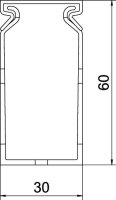 OBO VDK 6030 sgr Propojovací kanál METRA 60x30x2000 kamenná šeď