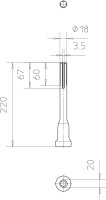 OBO 2536 25 Vložka kladiva, pro Hilti TE54/55 74/75, 25mm, Ocel