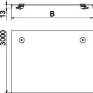 OBO WDRL 1116 20 A2 Víko s otočnou západkou 200x3000 Nerez ocel
