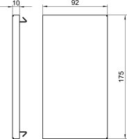 OBO GS-E90170RW Koncový díl, pro kanál Rapid 80, 90x170mm, čistě bílá Ocel