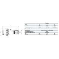 vidlice 3-pólová 63A/230V, 6h, IP67 PCE 033-6