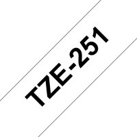 Páska BROTHER TZe-251, bílá/černá (24mm, laminované)