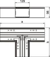 OBO WDK T100130CW Díl T pro kanál WDK 400x130x100 krémová bílá