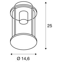 PHOTONIA, závěsné svítidlo venkovní, E27, antracit, IP44, max.60W 232065