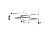 TURGON chromová LED 13W IP44 chrom RABALUX 75016